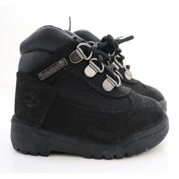 Timberland Toddler Mid Field Boot Black Nubuck TB0A1ADB Sz 4‎ - Picture 2 of 6